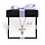 Diamond Accent 2-Piece Stud Earrings and Cross Necklace Set Gold-Plated With FREE Gift Box 18"-20"-11 at PalmBeach Jewelry