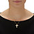 Diamond Accent 2-Piece Stud Earrings and Cross Necklace Set Gold-Plated With FREE Gift Box 18"-20"-15 at PalmBeach Jewelry
