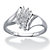 Diamond Accent Cluster Ring in Platinum over Sterling Silver-11 at PalmBeach Jewelry