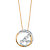 Diamond Accent "Heart-to-Heart" Pendant Necklace in Solid 10k Yellow Gold With FREE Gift Box 16"-12 at PalmBeach Jewelry