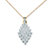 Round Diamond Cluster Pendant Necklace 1/10 TCW in Solid 10k Yellow Gold With FREE Gift Box 18"-12 at PalmBeach Jewelry