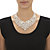 Round Crystal and Simulated Pearl 2-Piece Earrings and Statement Necklace Set in Silvertone 18"-20.5"-15 at PalmBeach Jewelry