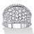 Round Cubic Zirconia Concave Dome Ring 2.45 TCW in Silvertone-11 at Direct Charge presents PalmBeach