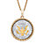Men's Genuine Silver Half Dollar American Eagle Coin Pendant Necklace Gold-Plated Chain 22"-25"-11 at PalmBeach Jewelry
