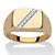 Men's Round Diamond Diagonal Ring 1/10 TCW in 18k Gold over Sterling Silver-11 at Direct Charge presents PalmBeach