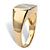 Men's Round Diamond Diagonal Ring 1/10 TCW in 18k Gold over Sterling Silver-12 at Direct Charge presents PalmBeach