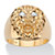 Men's Diamond Accent Lion Head Ring in 18k Gold over Sterling Silver-11 at PalmBeach Jewelry