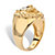 Men's Diamond Accent Lion Head Ring in 18k Gold over Sterling Silver-12 at Direct Charge presents PalmBeach