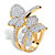 Round Cubic Zirconia Butterfly Wraparound Cocktail Ring 3.60 TCW Gold-Plated-12 at PalmBeach Jewelry
