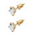 Princess-Cut Cubic Zirconia Stud Earrings 3.24 TCW 18k Gold-Plated-12 at PalmBeach Jewelry