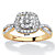 Round Diamond Cluster Halo Engagement Ring 1/2 TCW in Solid 10k Yellow Gold-11 at PalmBeach Jewelry