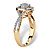 Round Diamond Cluster Halo Engagement Ring 1/2 TCW in Solid 10k Yellow Gold-12 at PalmBeach Jewelry
