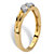 Diamond Accent Diagonal Grooved Wedding Ring in 18k Gold over Sterling Silver-12 at PalmBeach Jewelry