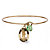 St. Christopher Green Crystal Bead Charm Bangle Bracelet in Gold Tone 7"-11 at PalmBeach Jewelry
