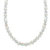 Aurora Borealis Crystal and Simulated Pearl Silvertone Beaded Necklace Made With Swarovski Elements 20"-22" (6.5mm)-11 at PalmBeach Jewelry