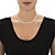 Aurora Borealis Crystal and Simulated Pearl Silvertone Beaded Necklace 17"-19" (6mm)-13 at PalmBeach Jewelry