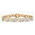 Diamond Accent 18k Gold-Plated Two-Tone Hearts and Kisses Bracelet 7.5"-11 at PalmBeach Jewelry