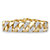 Men's Diamond Accent 18k Gold-Plated Two-Tone Interlocking-Link Bracelet 8.5"-11 at Direct Charge presents PalmBeach