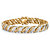 Diamond-Cut Diamond Accent 18k Gold-Plated Two-Tone S-Link Bracelet 7.5"-11 at Direct Charge presents PalmBeach