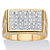 Men's Diamond Accent 18k Gold-Plated Two-Tone Watchband-Style Grid Ring-11 at PalmBeach Jewelry