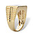 Men's Diamond Accent 18k Gold-Plated Two-Tone Watchband-Style Grid Ring-12 at PalmBeach Jewelry