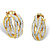 Diamond Accent 18k Gold-Plated Two-Tone Braided Hoop Earrings 7/8"-11 at PalmBeach Jewelry
