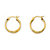 Diamond Accent 18k Gold-Plated Two-Tone Braided Hoop Earrings 7/8"-12 at PalmBeach Jewelry