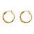 Diamond Accent Gold-Plated Two-Tone Hearts and Kisses "X & O" Hoop Earrings 7/8"-12 at PalmBeach Jewelry