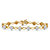 Diamond Accent Gold-Plated Two-Tone Floral Fancy-Link Bracelet 7.25"-11 at PalmBeach Jewelry
