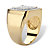Men's 1.13 TCW Round Cubic Zirconia Gold-Plated Grid Ring-12 at PalmBeach Jewelry