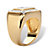 Men's .74 TCW Round Cubic Zirconia Gold-Plated Step-Top Grid Ring-12 at PalmBeach Jewelry