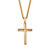 Cross Pendant 14k Gold-Filled with Gold Ion-Plated Stainless Steel Chain With FREE Red and Black Bow-Tied Gift Box 24"-12 at PalmBeach Jewelry