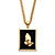Men's Genuine Black Onyx Gold-Plated Praying Hands Pendant Necklace 22"-12 at Direct Charge presents PalmBeach