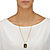 Men's Genuine Black Onyx Gold-Plated Praying Hands Pendant Necklace 22"-15 at Direct Charge presents PalmBeach