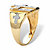 Men's .50 TCW Round Cubic Zirconia 18k Gold over Sterling Silver Layered Cross Ring-12 at PalmBeach Jewelry