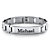 Men's Stainless Steel Personalized I.D. Interlocking-Link Bracelet With FREE Blue Gift Box 8.5"-12 at PalmBeach Jewelry