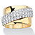 1.49 TCW Round Cubic Zirconia Gold-Plated Diagonal Wide Ring-11 at PalmBeach Jewelry