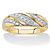 Men's Round Diamond Diagonal Ring 1/5 TCW in Solid 10k Yellow Gold-11 at Direct Charge presents PalmBeach