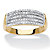 Diamond Accent Gold-Plated Multi-Row Anniversary Ring Band-11 at PalmBeach Jewelry