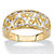 Two-Tone Solid 10k Yellow and White Gold Filigree Hearts Band-11 at PalmBeach Jewelry