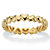 Polished Heart-Link Eternity Ring in Solid 10k Yellow Gold-11 at PalmBeach Jewelry