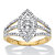 Round Diamond Marquise-Shaped Cluster Ring 1/7 TCW in Solid 10k Yellow Gold-11 at PalmBeach Jewelry
