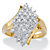 Round Diamond Diagonal Wave Cluster Ring 1/10 TCW in Solid 10k Yellow Gold-11 at PalmBeach Jewelry