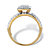 SETA JEWELRY 1/4 TCW Diamond Solid 10k Yellow Gold Squared Cluster Triple-Row Ring-12 at Seta Jewelry
