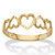 Textured Cutout Heart-Link Ring in Solid 10k Yellow Gold-11 at PalmBeach Jewelry