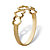 Textured Cutout Heart-Link Ring in Solid 10k Yellow Gold-12 at PalmBeach Jewelry