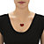 Round Red Crystal Heart Beaded Chain Pendant Necklace in Gold Tone 18"-19"-13 at PalmBeach Jewelry