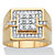 Men's Round Cubic Zirconia Grid Ring 1 TCW Gold-Plated-11 at PalmBeach Jewelry