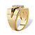 Men's Round Cubic Zirconia Grid Ring 1 TCW Gold-Plated-12 at PalmBeach Jewelry