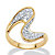 Diamond Accent Gold-Plated Freeform Bypass Ring-11 at PalmBeach Jewelry